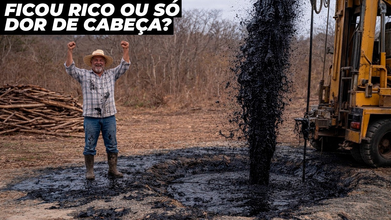 Agricultor encontra petróleo sem querer ao tentar achar água em sítio