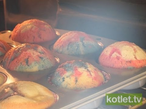 Kolorowe muffinki - jak robić pokazuje kotlet.tv