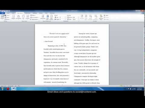 how to create columns in word