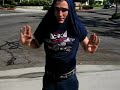 The Great Cornholio in traffic