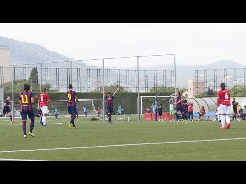 FC Barcelona Femenino A - Collerense (2-0): Golazo de Marta Corredera