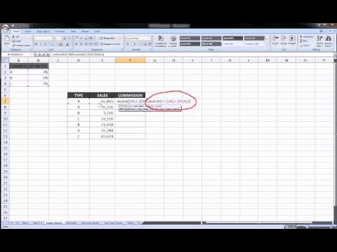 how to use the index function in excel