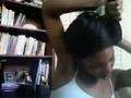 Saran Wrap Treatment =Flat ironed hair. Video Tutorial:)