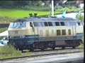 De Deutsche Bahn langs de rijn en Immenstadt.[Allg�u]