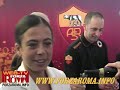 Brindisi con la stampa a Trigoria Rosella Sensi e Francesco Totti del 18/12/2009