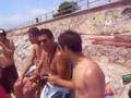 el pistolero de socket en la playa