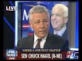 sen chuck hagel makes sean hannity mad