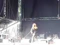 Yngwie Malmsteen breaks his guitar at Graspop 08