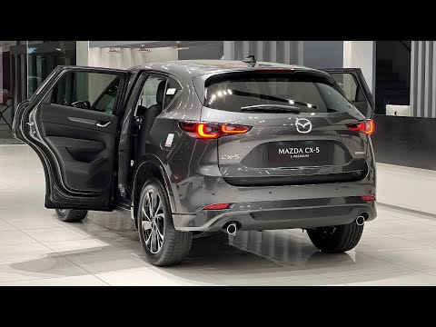 new 2025 mazda cx 5 premium suv polymetal gray metallic color  interior and exterior