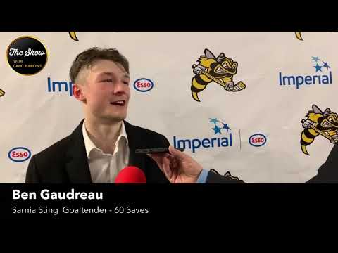 Benjamin Gaudreau - Post Game Interview After 60 Saves