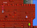 so the queen is captured and placed in a tower, but i'm missing an item that can allow me to see the invisible platforms. i'll have to come back here later. game made and published by hudson soft.