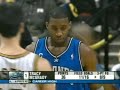 jermaine o'neal had 25 points, nine rebounds and four blocks to help the indiana pacers overcome a 43-point performance by tracy mcgrady in a 114-107 victory over the orlando magic on tuesday night.


mcgrady made eight 3-pointers and shot 14-of-27, but he didn't have the support o'neal had for indiana. o'neal was one of six pacers in double figures as they won their sixth in a row.

the 114 points were a season high for the eastern conference-leading pacers, who also got a little payback for an embarrassing home loss to the magic on dec. 17, 2003.

the difference? mcgrady was one of five magic players in double figures that night, but he was orlando's primary offensive threat tuesday.

mcgrady dominated the opening minutes of the second quarter, scoring 15 of orlando's first 17 points, including 13 in a row.

after mcgrady's free throws with seven minutes to play brought the magic within six, 43-37, the pacers responded with runs of 17-6 and 8-0 that pushed their lead to 18.

it was more of the same in the third quarter. mcgrady scored orlando's first 12 points to pull the magic back within six. he went scoreless for the final seven minutes of the period, however, and the pacers took a 94-81 lead into the fourth.

the magic got as close as seven in the final period on rod strickland's layup with 7:38 to play.

ron artest, who scored 23 points, helped hold them off with seven points down the stretch, including a fast-break dunk that made it 114-103 with less than a minute to play.

o'neal played much of the game with a sore left ankle. he rolled it on juwan howard's foot in the second quarter and had to go to the locker room to get it taped.

he scored 10 points in the first quarter to help indiana build a 33-18 lead.

the game seemed out of place for the sluggish, defensive-minded eastern conference. orlando scored 33 fast-break points, and both teams shot 50 percent from the field.

al harrington had 19 points, jamaal tinsley had 16, including four 3-pointers, reggie miller scored 11 and jeff foster added 10 points and 11 rebounds for indiana.

howard had 19 points for orlando, which lost its fifth in a row.

game notes
pacers g anthony johnson played 14 minutes off the bench after missing four games with an abdominal strain. ... orlando coach johnny davis got a technical foul with 4:42 to play in the second quarter for arguing. ... indiana's 69 first-half points were a season high for points in a half. ... indianapolis colts kicker mike vanderjagt sat courtside at the game and obliged a long line of autograph seekers at halftime.