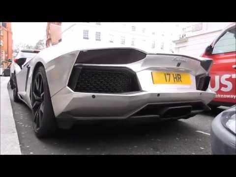 Lamborghini Aventador Roadster Satin Chrome fitted with iPE Exhausts in London!