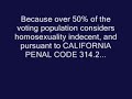 NEW PROP 8 INFO!  California decency law!