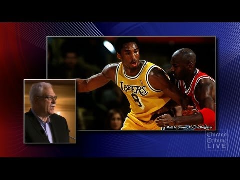 Jackson - Chicago Tribune sports columnist K.C. Johnson interviews legendary NBA coach Phil Jackson at a Printer's Row live event at the Palmer House Hilton, Chicago I...