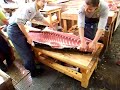 Tsukiji fish market - Fish cutting