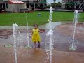 Playing at the fountains