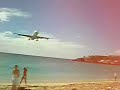 Air France Airbus 340 landing at St. Maartin