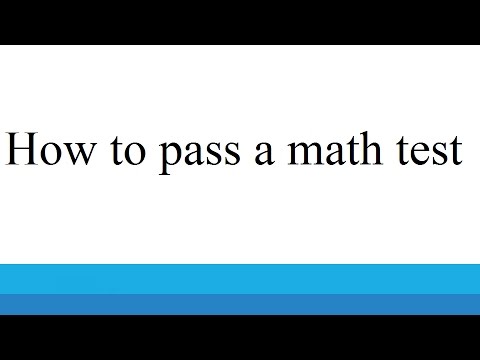 how to pass my math exam