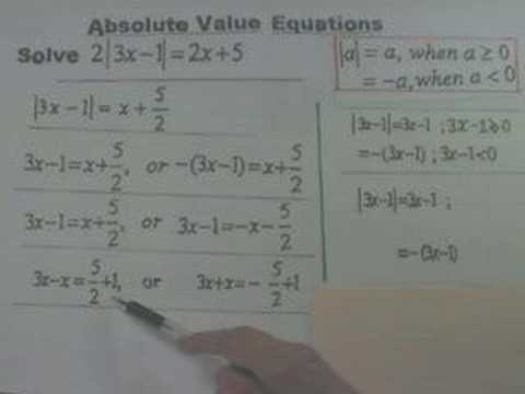 Absolute Value Equations