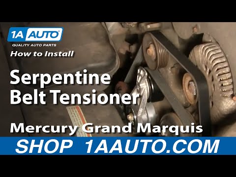 How To Install Replace Serpentine Belt Tensioner Mercury Grand Marquis 4.6L 00-10 1AAuto.com