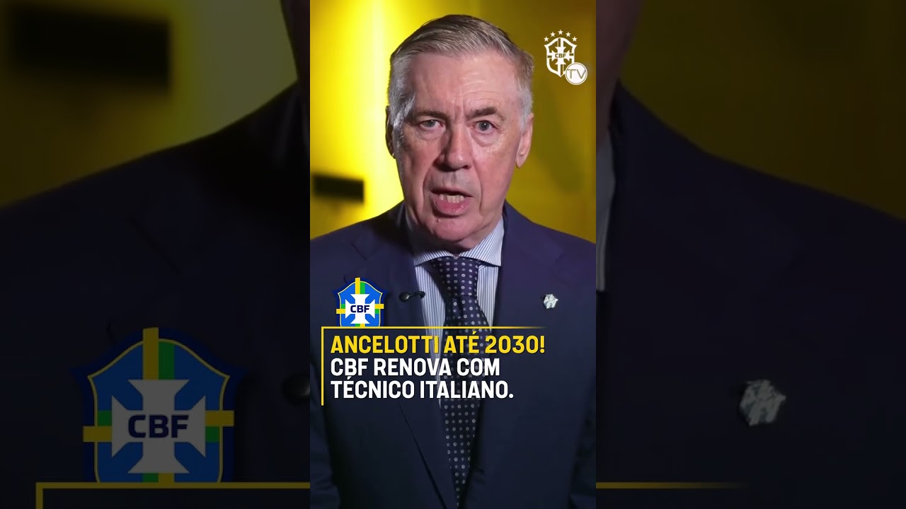 CBF RENOVA COM ANCELOTTI ATÉ 2030! 🇧🇷🏆 #shorts