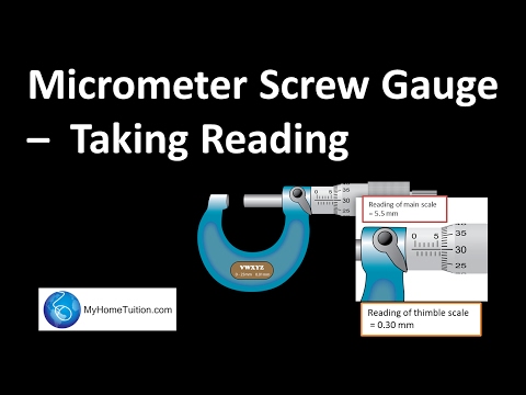 how to read a micrometer screw gauge