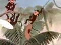 A Chinese cartoon,Across a monkey hill