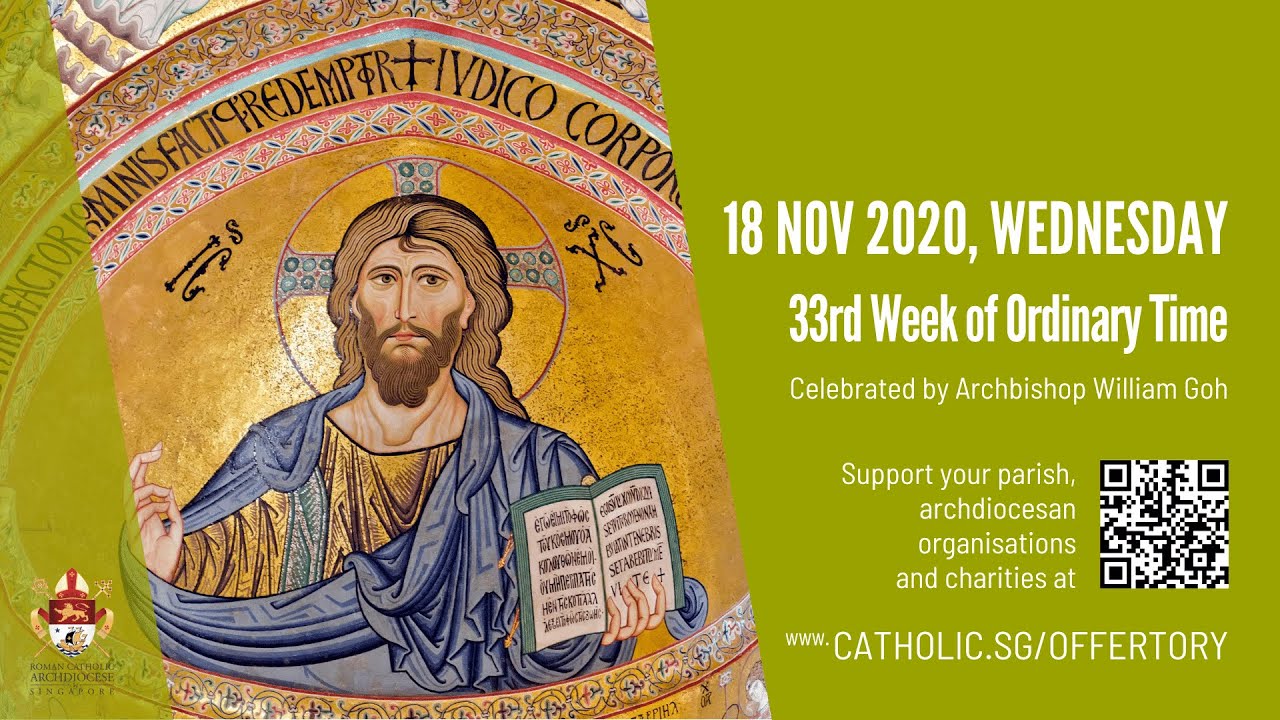 Catholic Weekday Mass Today Online Wednesday 18th November 2020