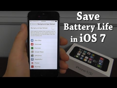 how to save ur battery on ios 7
