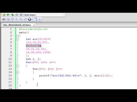 how to define multidimensional array in c