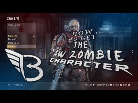 how to get zombie character in advanced warfare