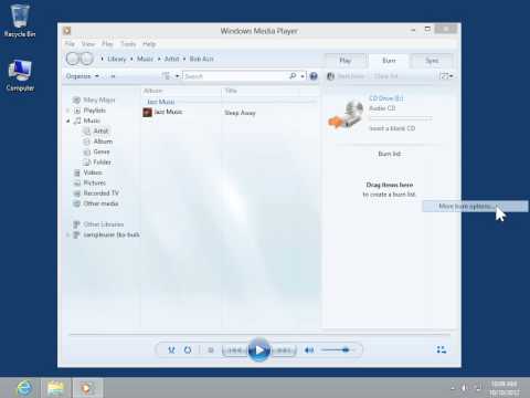 how to burn a cd of windows media player