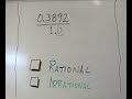 Rational and Irrational Numbers