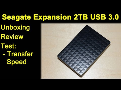 Seagate Expansion 2TB USB 3.0 STEA2000400 ext. Festplatte - Unboxing, Review, Test, Transfer Speed