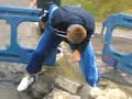 jenks falls in a hole full ov water! lol