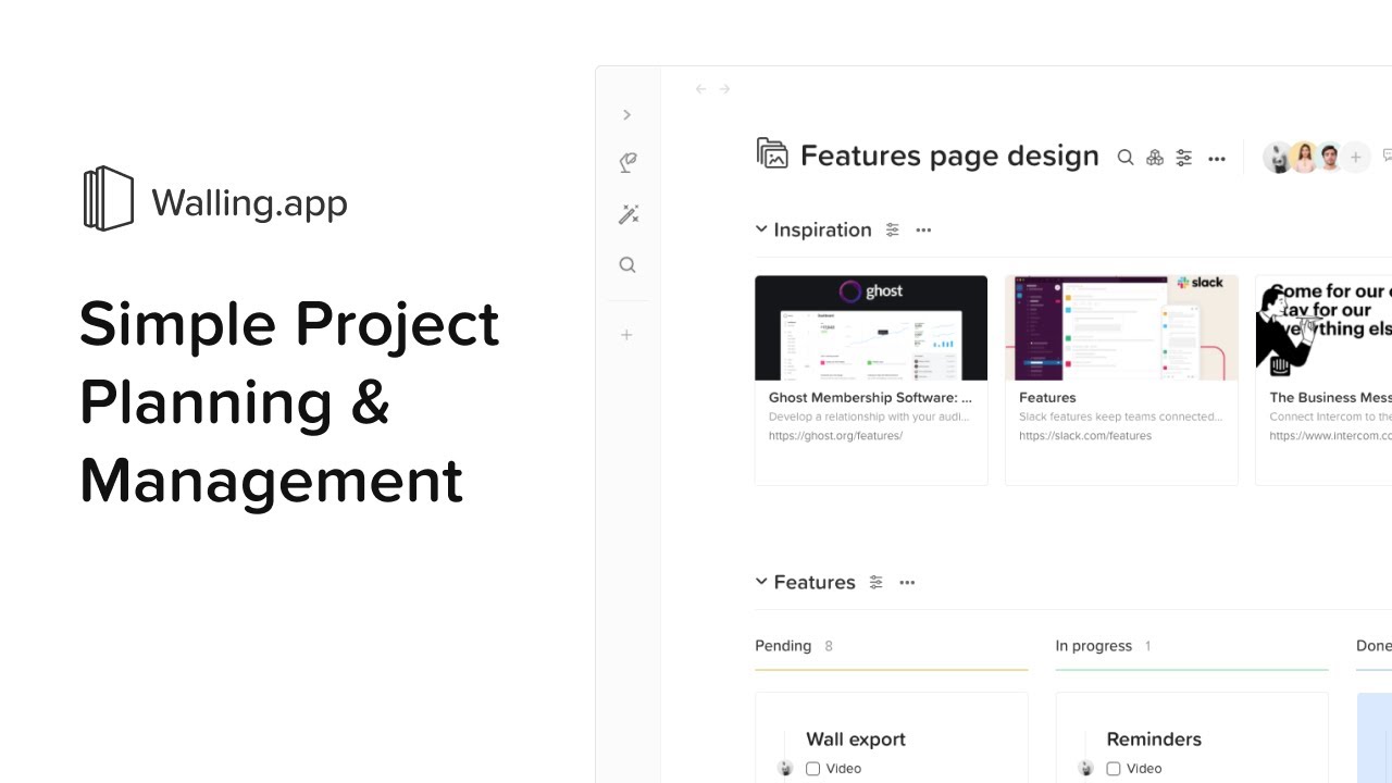 Simple project planning and management with Walling app