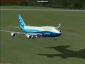 FSX - Boeing 747 - Heavy Crosswind Landing Gardermoen