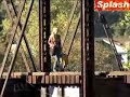 NO COPY RIGHT INTENDED christina aguilera filming and the funny thing is she keeps crossin the bridge over and ever :D ALL XTINA FANS SHE IS BACK