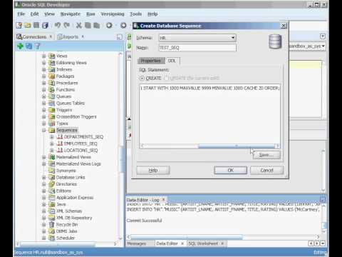 how to create sequence in oracle