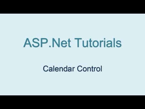 how to use calendar control in mvc3