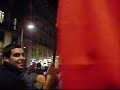 BLOQUE ANARQUISTA en la manifestación convocada por el FORO SOCIAL de GRANADA contra la violencia policial(con muchos colectivos y partidos políticos diferentes, desde asociaciones de inmigrantes y mujeres maltratadas a sindicatos) BLOKE ANARQUISTA EN DONDE SE VEN BANDERAS NEGRAS Y ROJINEGRAS CON UNA PANCARTA EN LA QUE SE LEE 