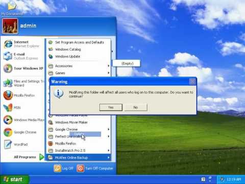 how to uninstall bing windows xp