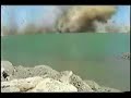 huge bomb explodes under lake