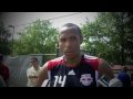 following his first workout with red bull new york, thierry henry addressed the assembled media after leaving the training pitch.
