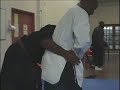 Ninjutsu evade( Tai Sabaki) the grapplers takedown attempt