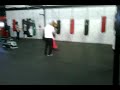 Cotto hitting pads in Tampa training camp