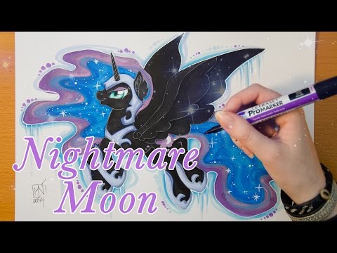 how to draw nightmare moon