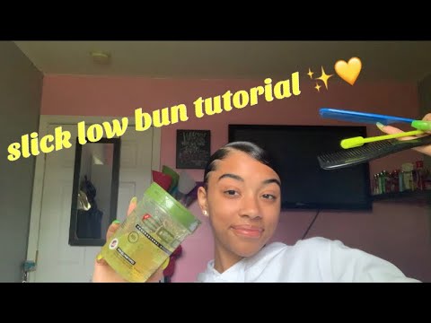 How to do a slick low bun tutorial + edges