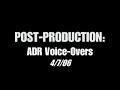 EXTRAORDINARY Webdoc 10: POSTPRODUCTION - ADR Voice Overs